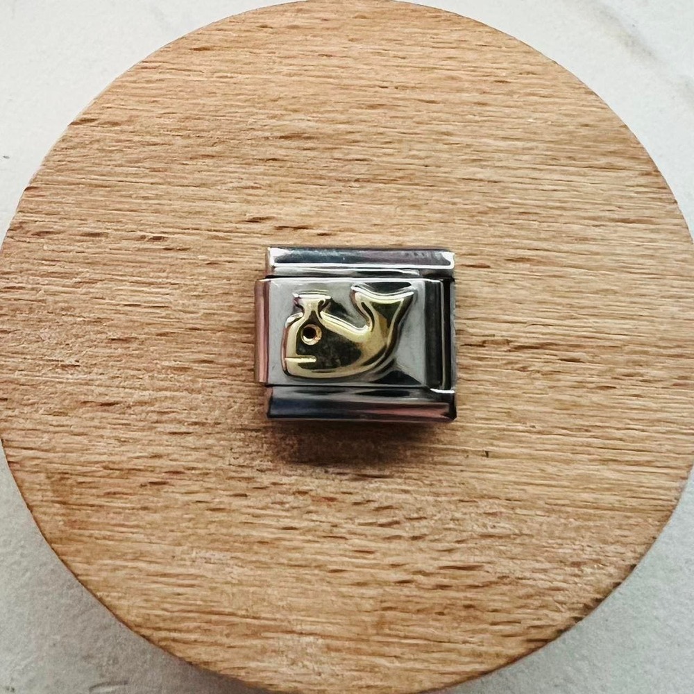 Whale Italian Charm Bracelet Link